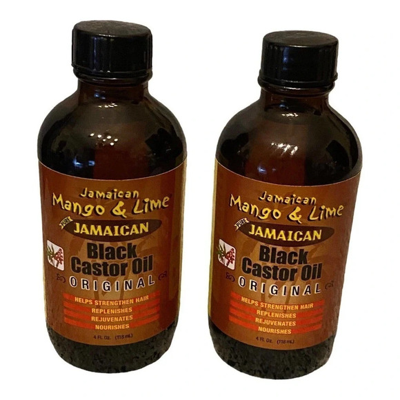 Jamaican Other - Jamaican Mango & Lime Black Castor Oil Vitamin A D E 4 FL Oz Bundle 2 pack